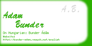 adam bunder business card